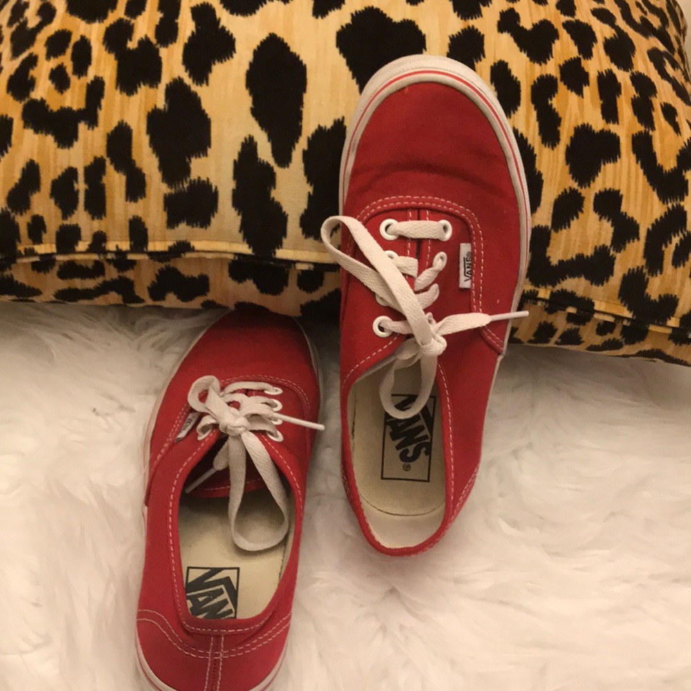 Vans Red tennis shoes